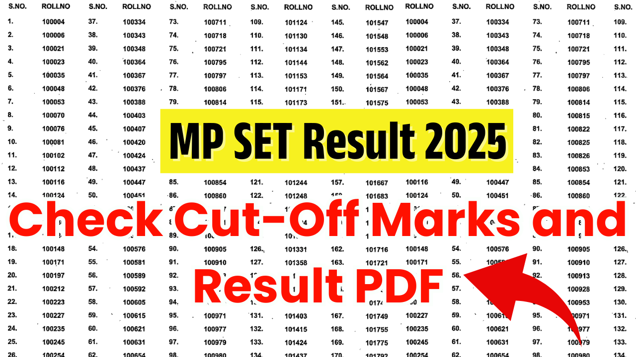 MP SET Result 2025